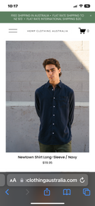 Newton Shirt Long Sleeve Navy