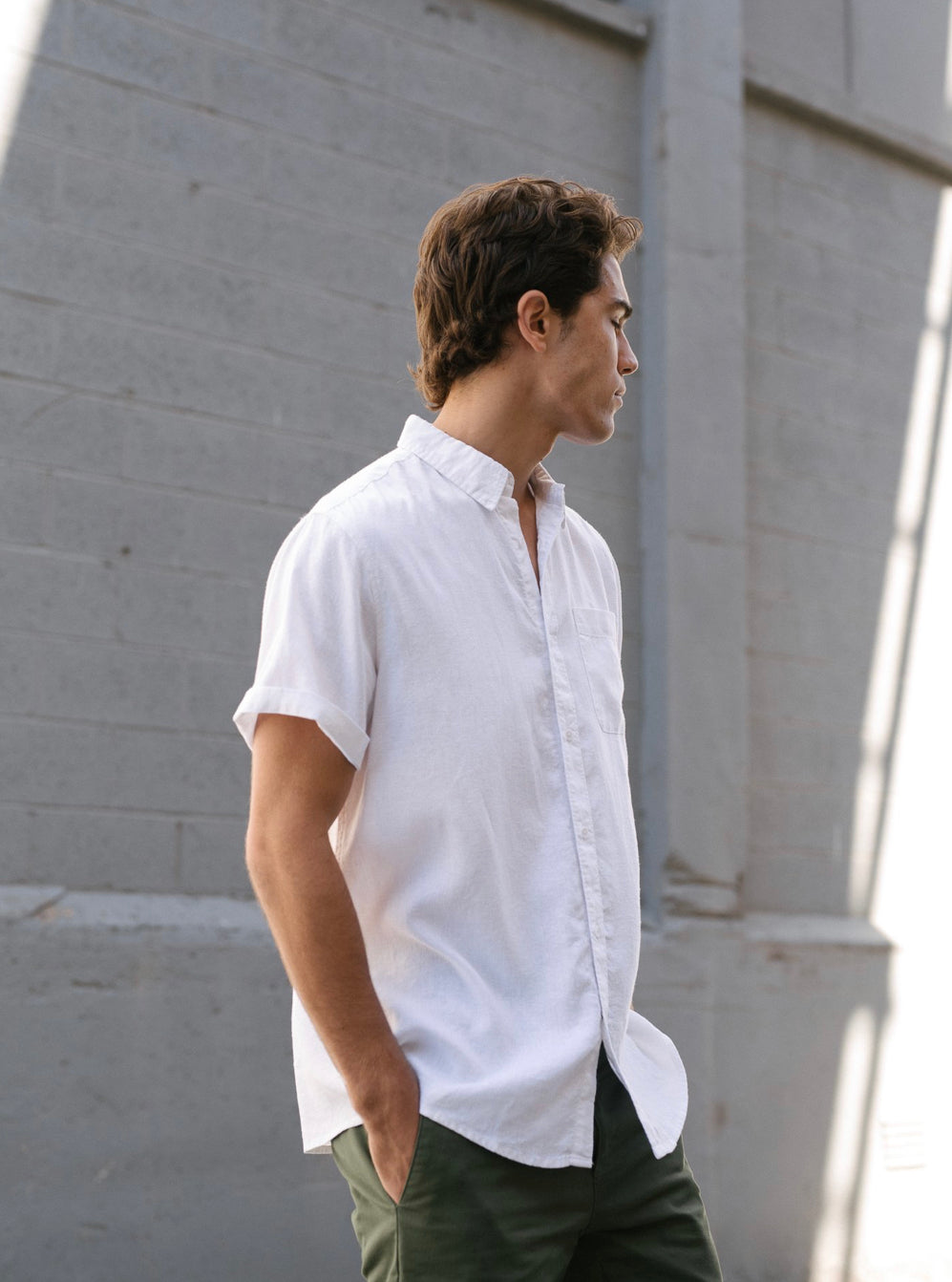 Newton Shirt Short Sleeve White
