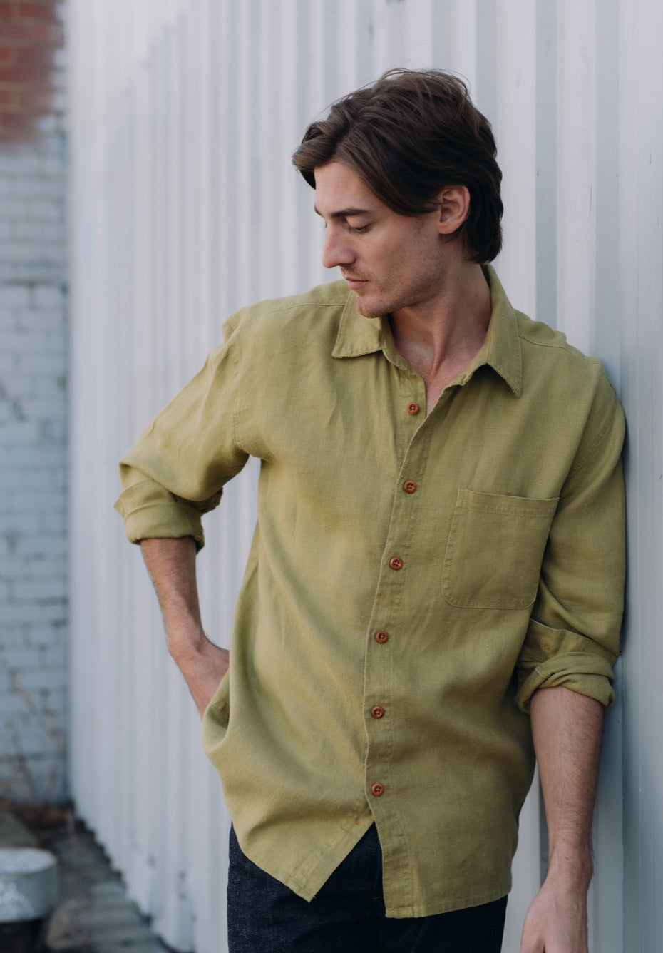 Heritage Shirt Mustard Green